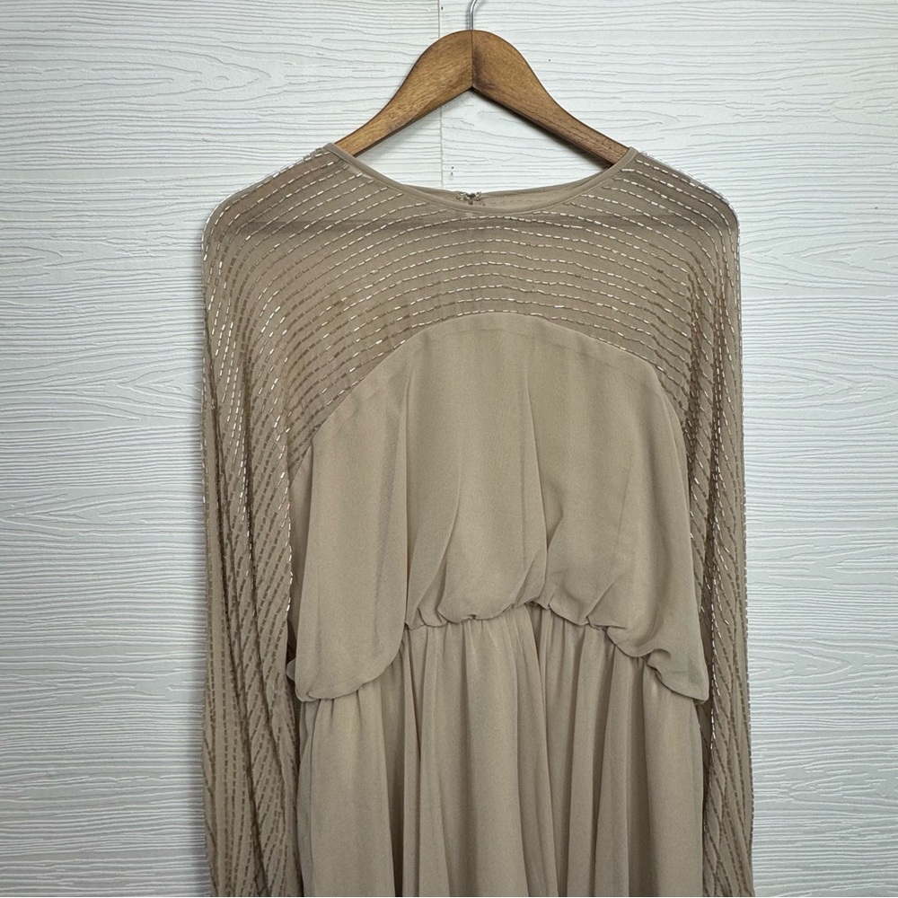 ASOS DESIGN linear yolk embellished mini dress - Picture 4 of 10